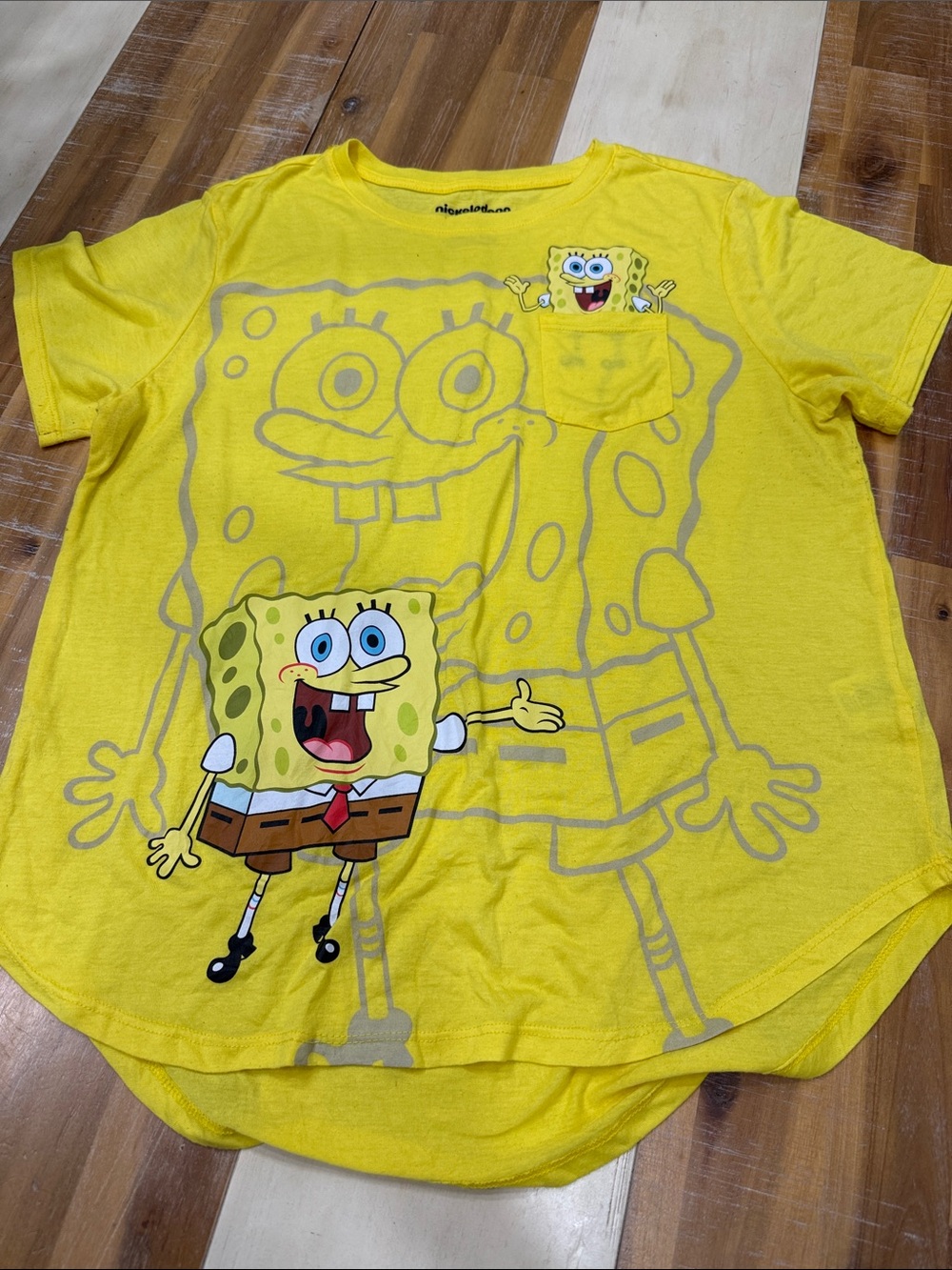 Nickelodeon Yellow SpongeBob Graphic Short Sleeve Tee